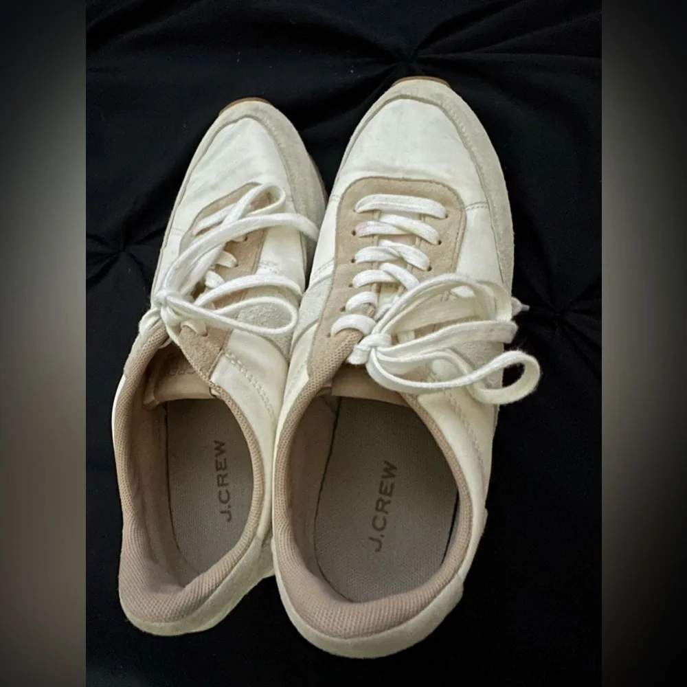 J Crew Colorblock Trainers In Metallic